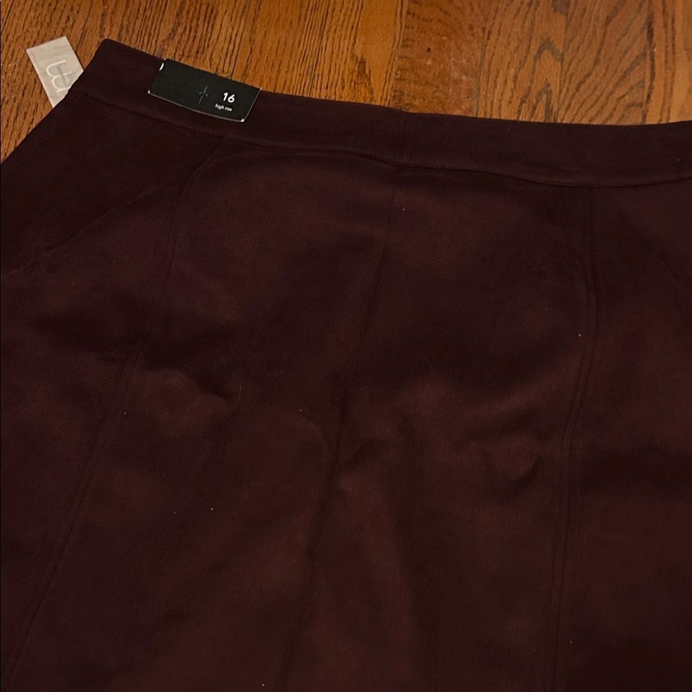 Maurices Deep Burgundy Mini Skirt with Zipper B - Picture 6 of 8